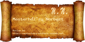 Mesterházy Norbert névjegykártya