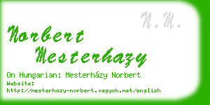 norbert mesterhazy business card